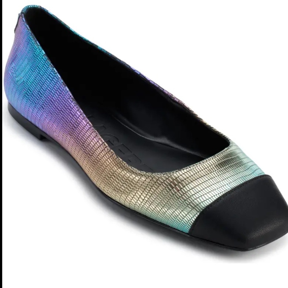 Karl LAGERFELD Iridescent Cap Toe Ballet Flat